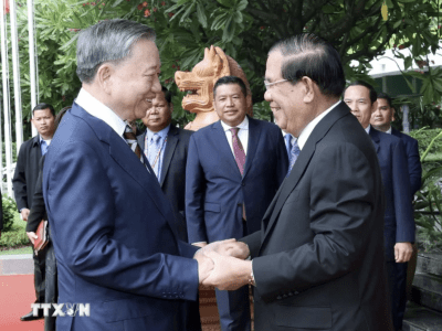 Chủ tịch nước Tô Lâm hội đàm với Chủ tịch CPP Hun Sen