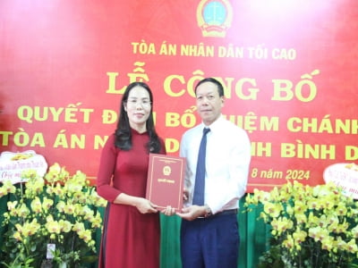 Bà Nguyễn Thị Tuyết Thanh giữ chức Chánh án TAND tỉnh Bình Dương