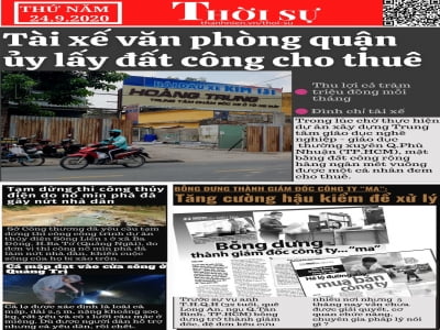 Tin tức thời sự đặc biệt báo in ngày 24.9.2020