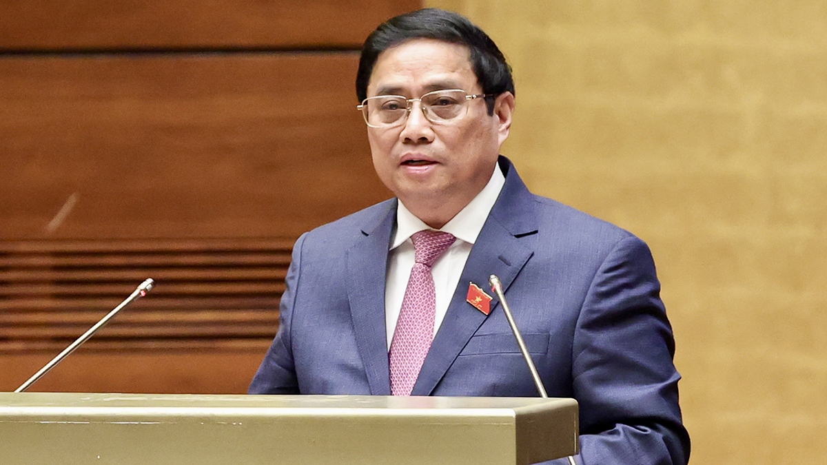 Thủ tướng Phạm Minh Chính báo cáo trước Quốc hội tại Kỳ họp thứ 4